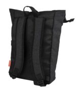 rPET Backpack Roll-top zwart achterzijde - Yipp & Co