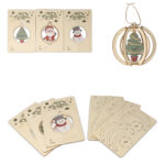 Houten Kerstornament set van 3 - Afbeelding 2