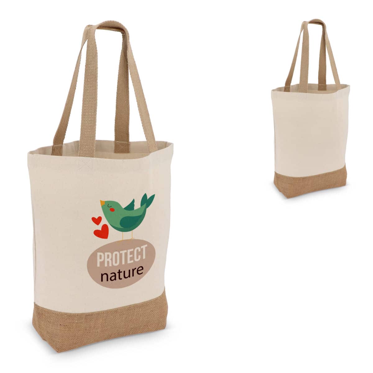 Tote Bag jute/katoen - Afbeelding 3