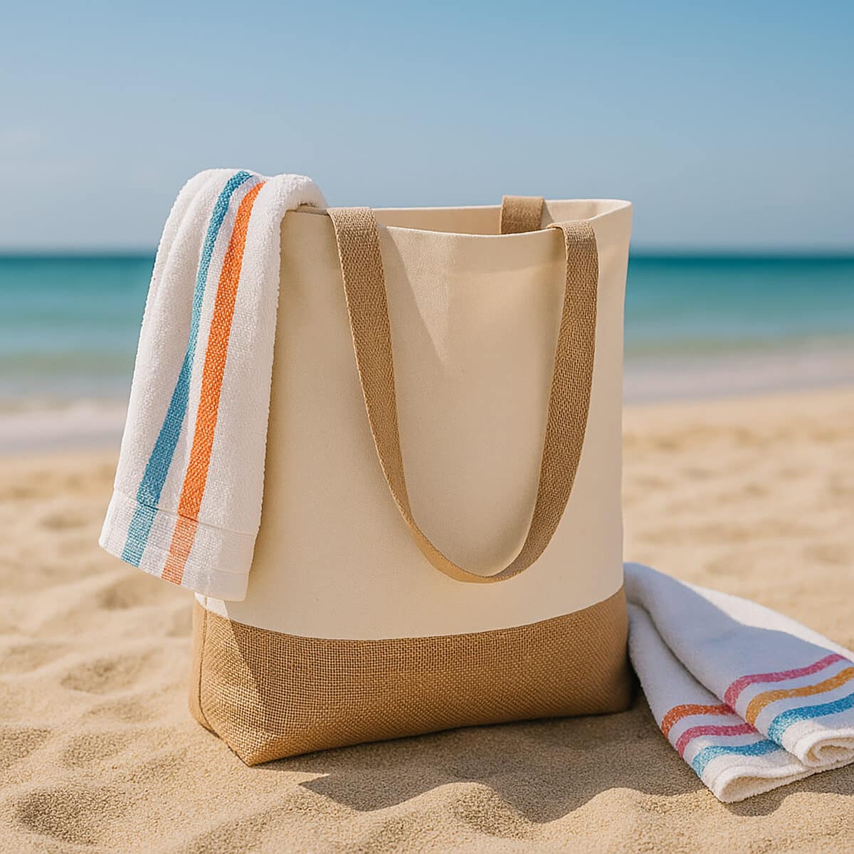Tote Bag jute/katoen - Afbeelding 5
