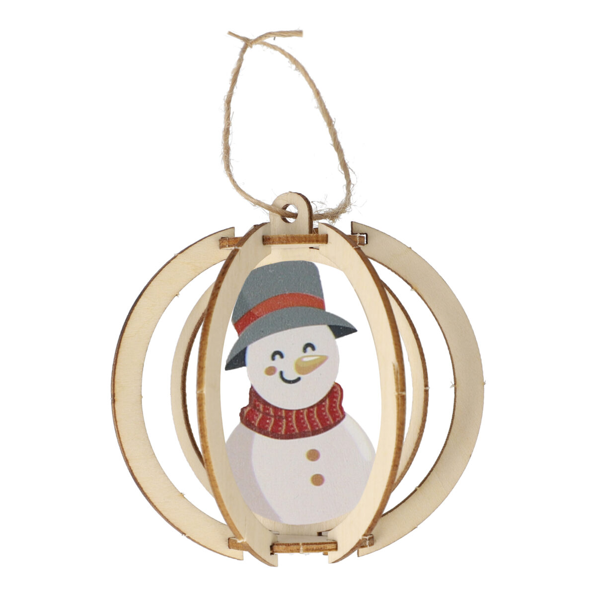 Houten Kerstornament set van 3 - Afbeelding 4