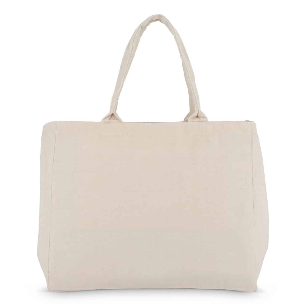 Trendy Tote Bag katoen met rits - Afbeelding 3