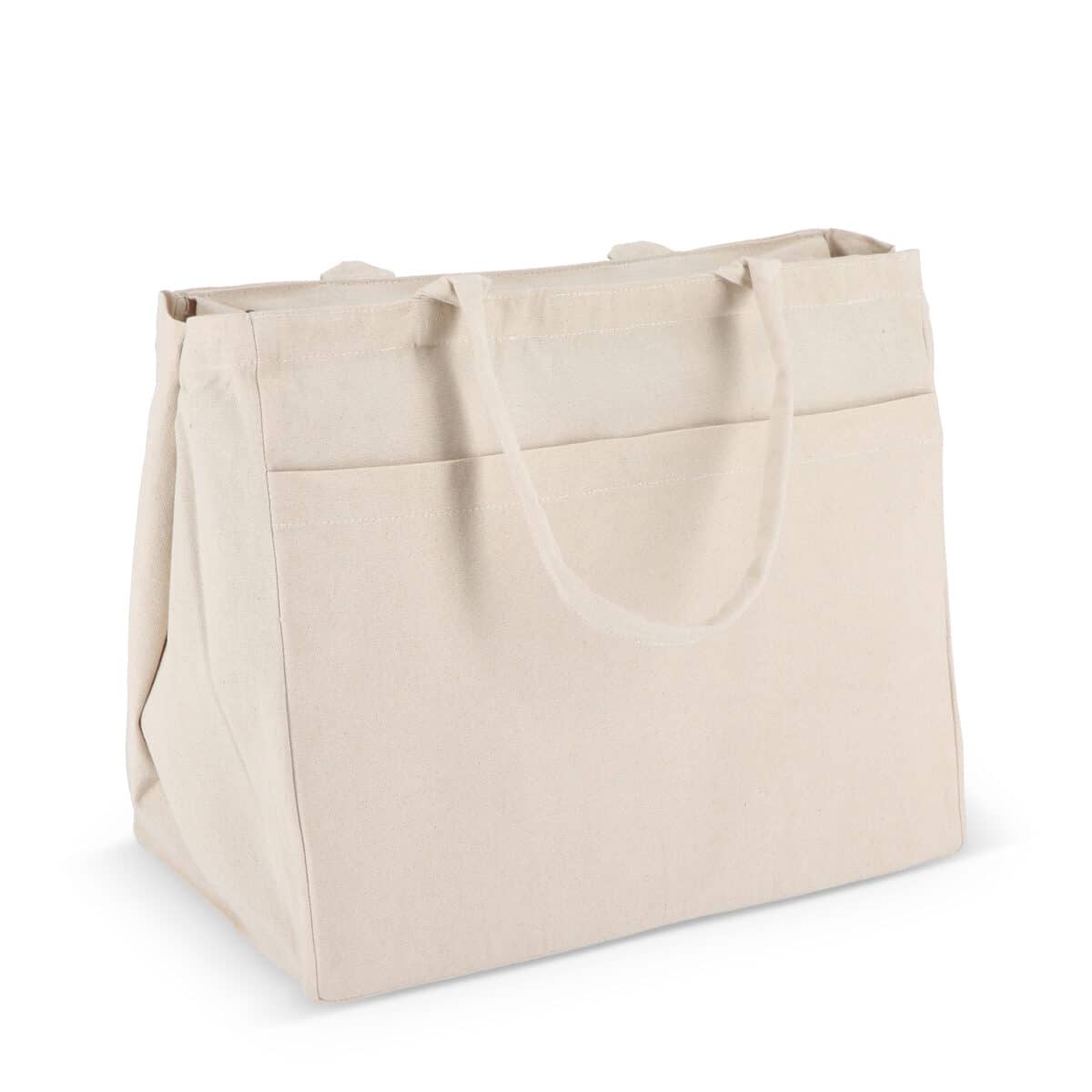 Trendy Tote Bag katoen met rits - Afbeelding 4