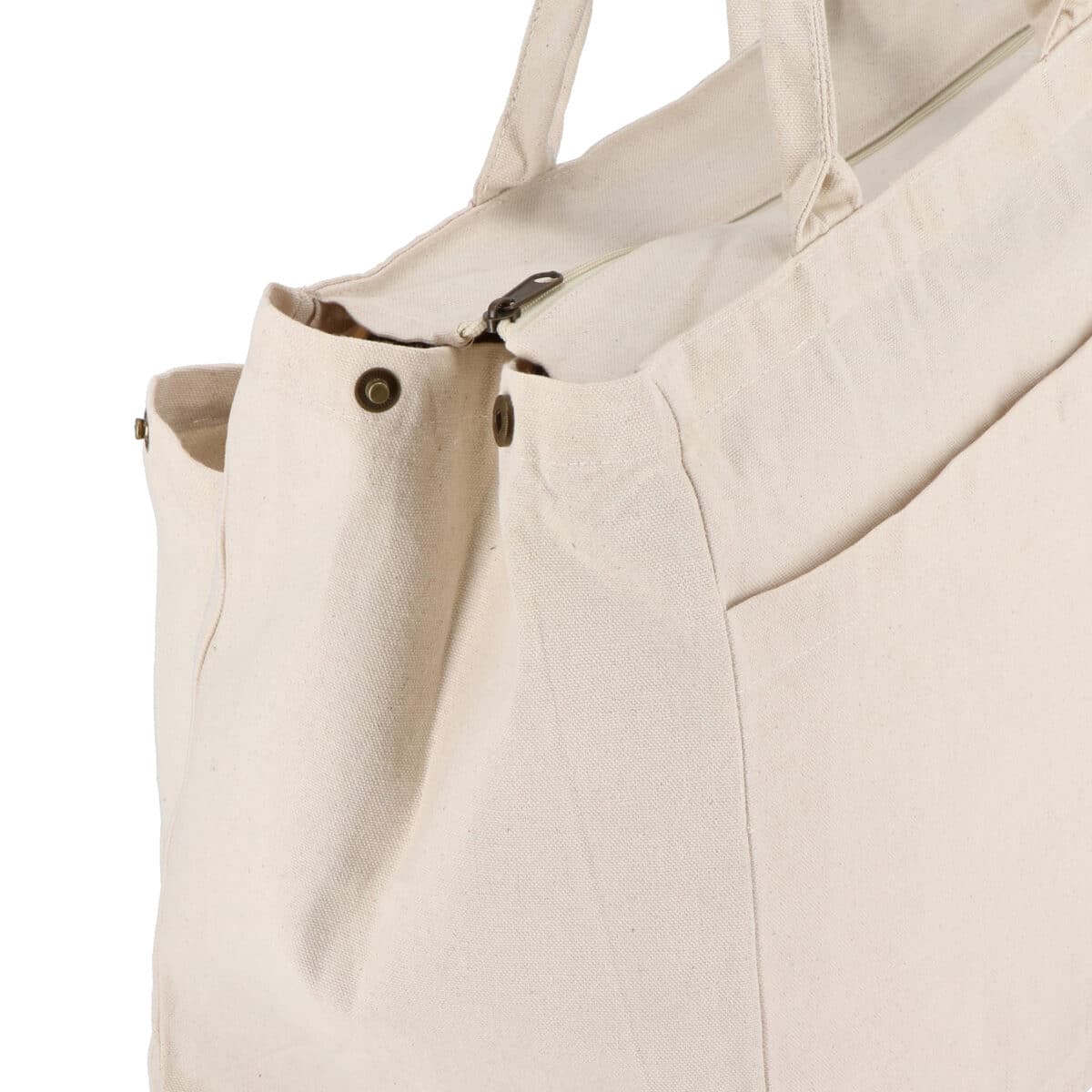 Trendy Tote Bag katoen met rits - Afbeelding 6