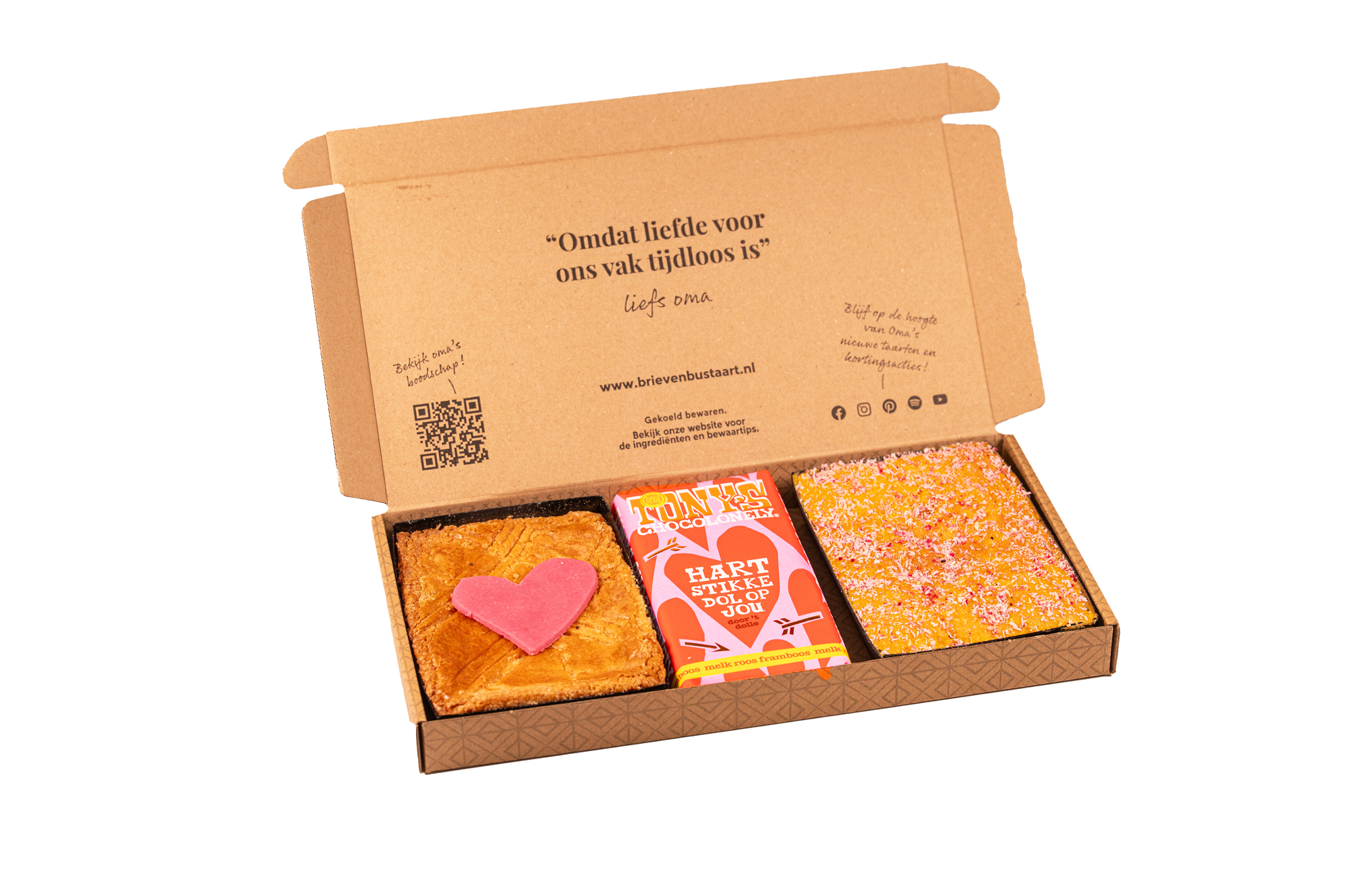 20251 Brievenbus Hartjespakket Tony's Chocolonely Oma's Brievenbuspakket "Hart voor de zorg" - Afbeelding 1