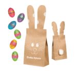 Paashaas zakje gevuld met paaseitjes