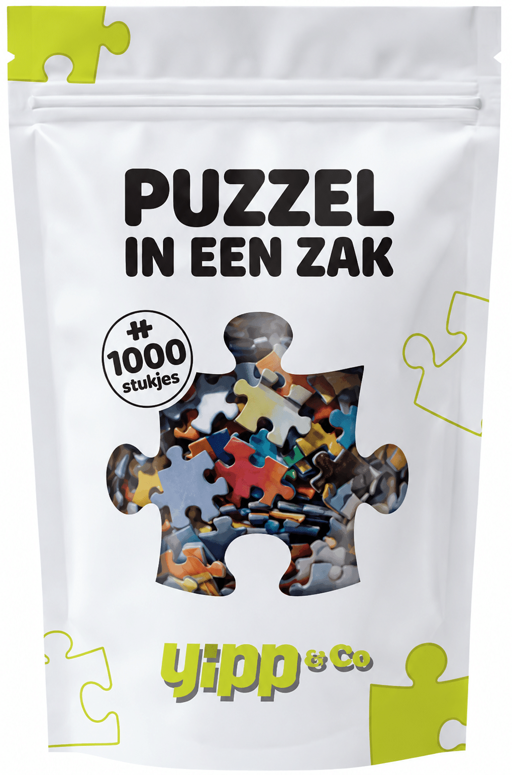 Puzzel in zak - origineel relatiegeschenk 2026 - Yipp&Co Eigen puzzel in zak - Afbeelding 1