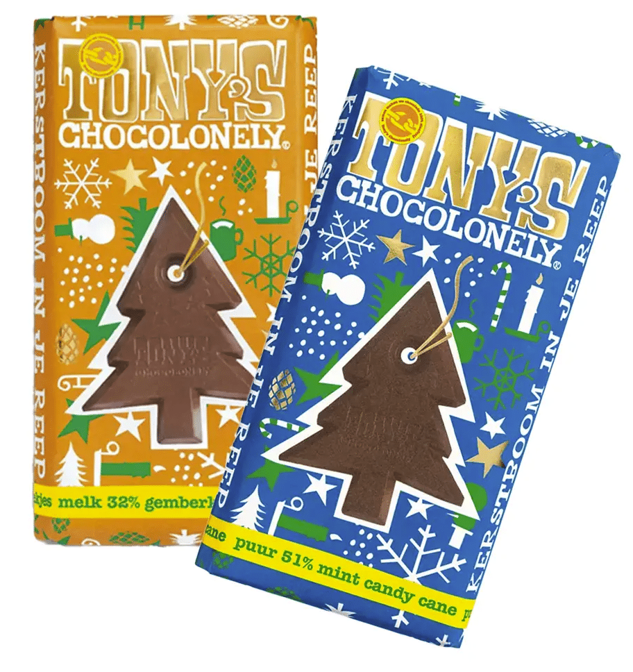 Tony's Chocolonely Kerstreep - Yipp & Co Tony’s Chocolonely Kerstreep - Afbeelding 1