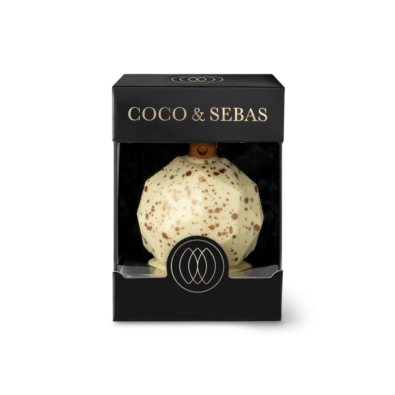 Coco Bal White - YIPP&CO Coco & Sebas Kerstbal Chocolade - Afbeelding 1