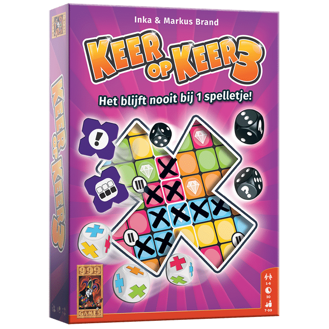 Keer op keer 3 - originele kerstgeschenken 2026 - YIPP&CO Keer op Keer 3 - Dobbelspel - Afbeelding 1