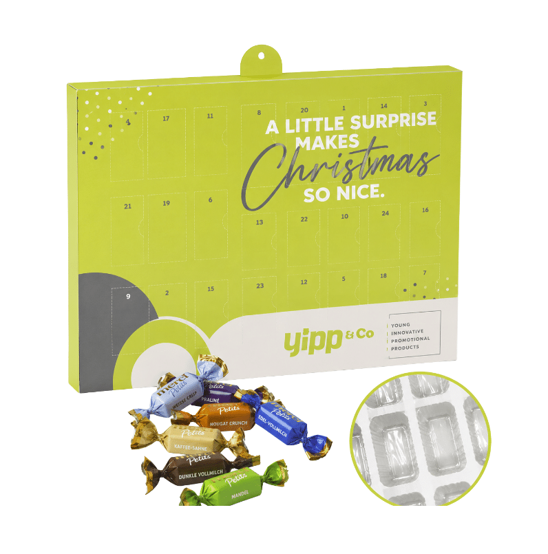 Premium Advent - YIPP&CO (2) Premium Adventskalender met Chocolade - Afbeelding 1