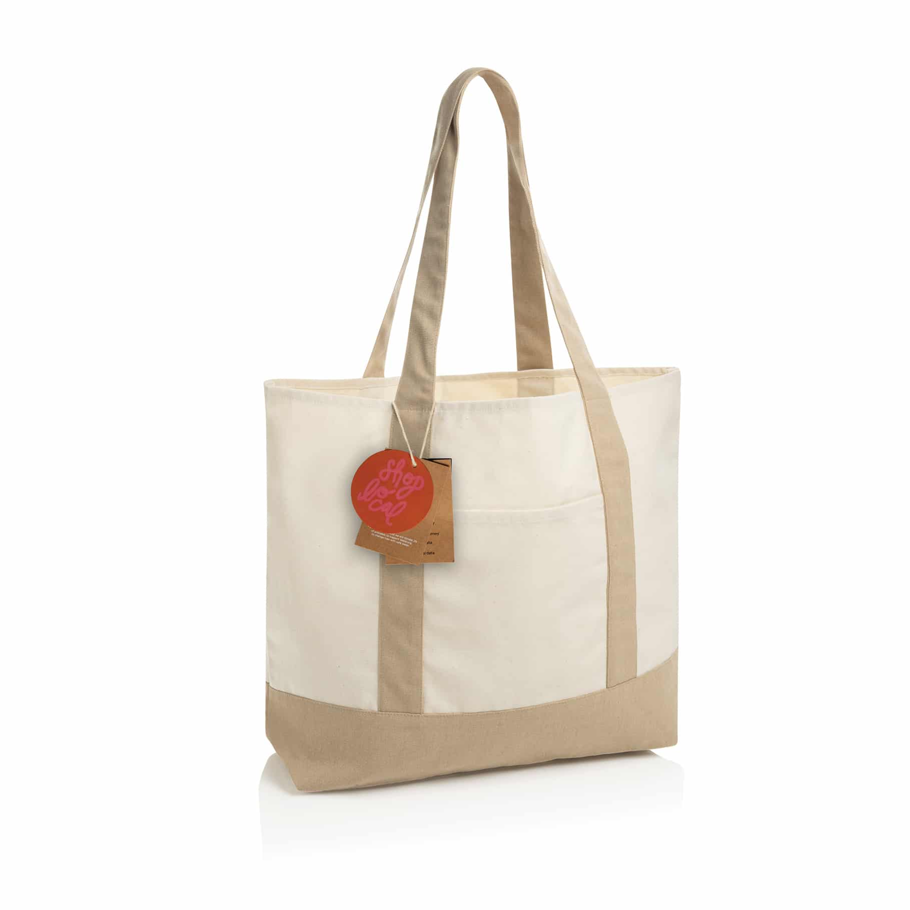 Shop local recycled canvas tote bag - Duurzaam relatiegeschenk - Yipp& Co Shop local recycled canvas Tote bag - Afbeelding 1