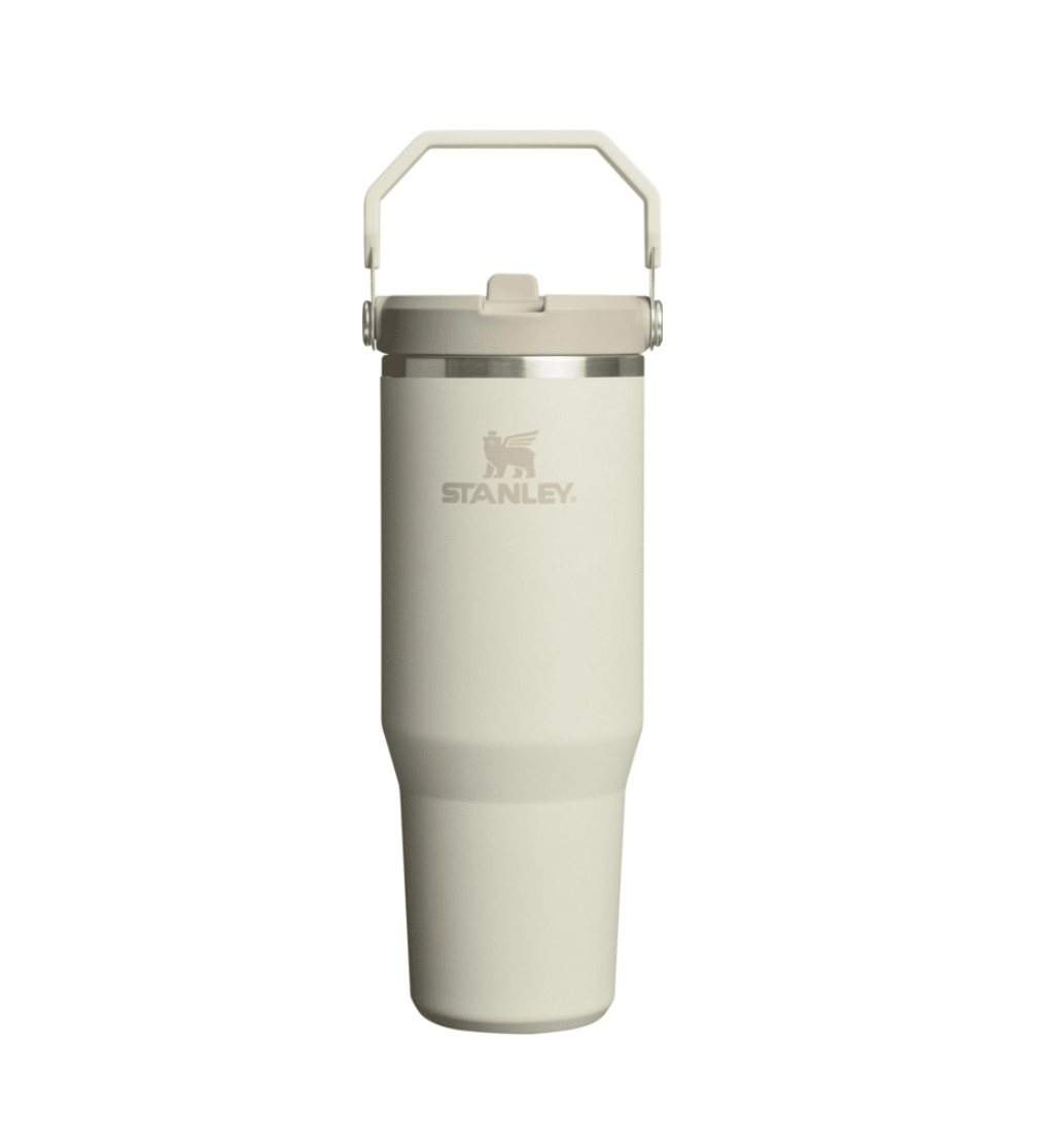 Stanley IceFlow 2.0 890 ml geïsoleerde rvs beker met uitklapbaar rietje cremekleur - origineel kerstgeschenk - Yipp & Co Stanley IceFlow 2.0 beker uitklapbaar rietje 890ml - Afbeelding 1