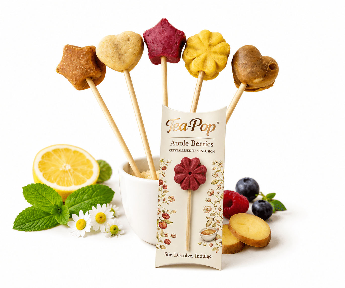 Tea-pop thee sticks - origineel kerstgeschenk 2026 - Yipp & Co Tea-pop - Afbeelding 1