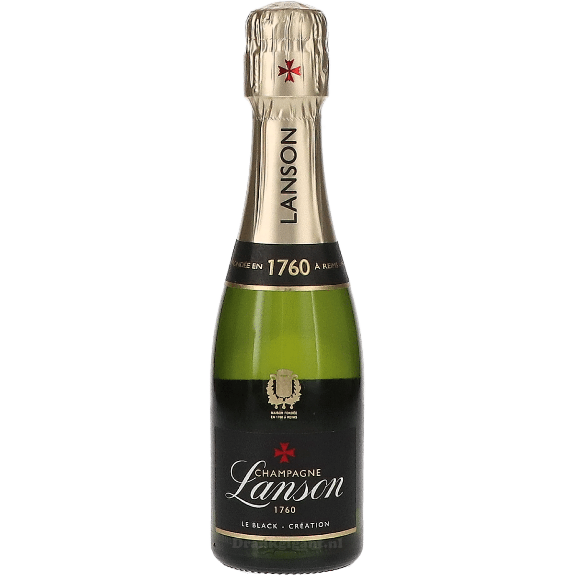Champagne Lanson Le Black Creation Piccolo 20cl - eindejaarsgeschenk - Yipp & Co Champagne Lanson Le Black Création 20cl - Afbeelding 1