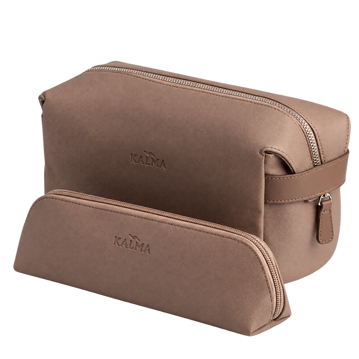 Kalma Toilettas beige met uitneembare voering - origineel kerstgeschenk - Yipp & Co Kalma toilettas vegan leer met uitneembare voering - Afbeelding 1