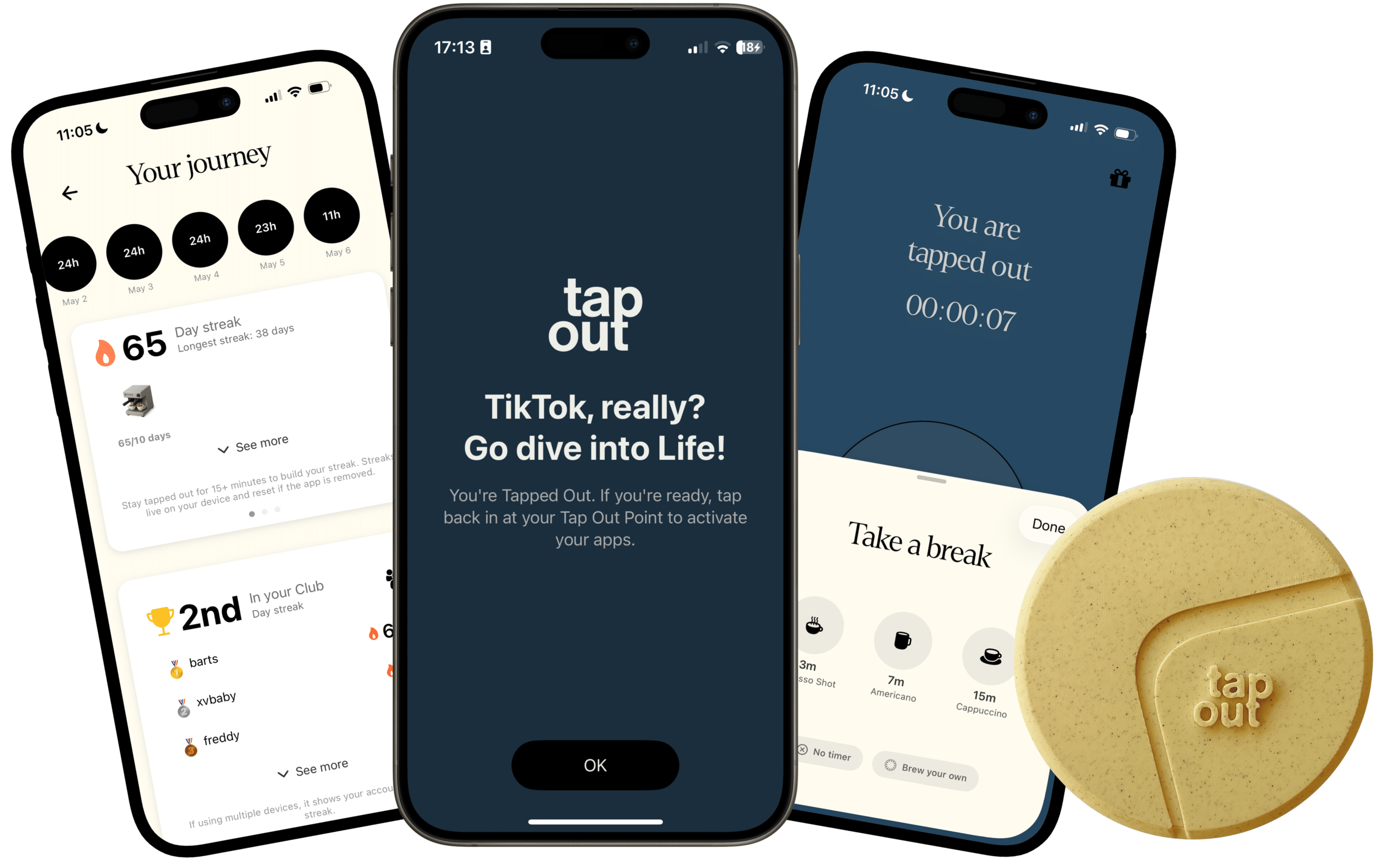 Tap Out Vitaliteitsgeschenk voor meer focus - Yipp & Co Tap Out voor meer focus - Afbeelding 1