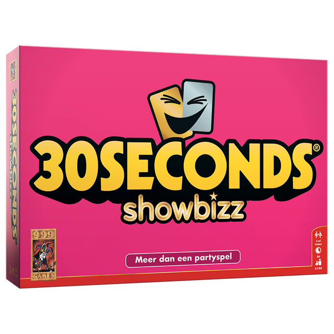 30 Seconds Showbizz - nieuw partyspel 2026 - origineel kerstgeschenk 2026 - Yipp & Co 30 Seconds Showbizz partyspel als origineel relatiegeschenk en kerstgeschenk